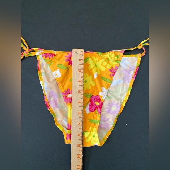 Hoopa orange floral print Bikini Women’s Size XL - Picture 2 of 10
